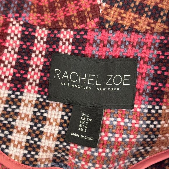 Rachel Zoe Blazer Jacket Womens Small Plaid Oversize Long Fall Autumn Academia - Picture 6 of 9